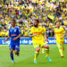 02 Colin DAGBA (rcsa) - 99 Andy DELORT (fcn) during the Ligue 1 Uber Eats match between Nantes and Strasbourg at Stade de la Beaujoire on May 7, 2023 in Nantes, France. (Photo by Gwendoline Le Goff/FEP/Icon Sport)   - Photo by Icon Sport