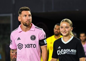 Lionel Messi et Harper Beckham - Icon Sport