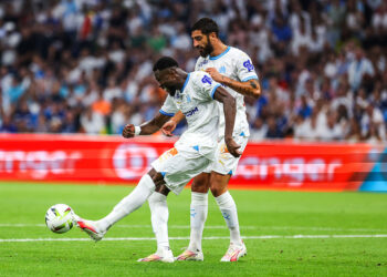 Samuel Gigot et Chancel Mbemba avec Marseille  - Photo by Icon Sport