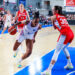 Sandrine GRUDA of Lyon and Milica JOVANOVIC of Miskolc during the EuroLeague Women match between  LDLC ASVEL Feminin and Diosgyori VTK at Gymnase Mado Bonnet on October 4, 2023 in Lyon, France. (Photo by Romain Biard/Icon Sport)   - Photo by Icon Sport