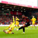 Bournemouth's Antoine Semenyo shoots during the Premier League match at the Vitality Stadium, Bournemouth. Picture date: Saturday March 9, 2024.   - Photo by Icon Sport