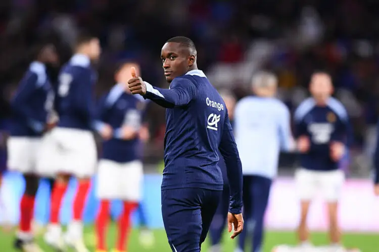 Moussa Diaby avec les Bleus   - Photo by Icon Sport