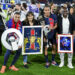 Kylian Mbappe avec sa famille sa mère Fayza Lamari, son frère Ethan et son père Wilfried / Victor Joly - Photo by Icon Sport