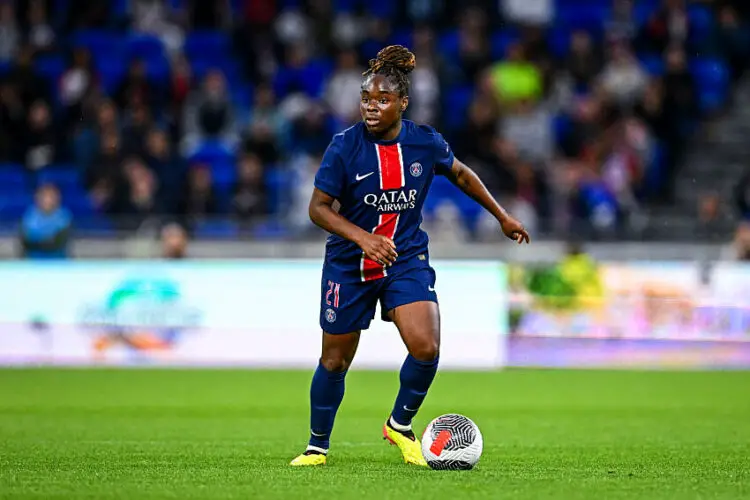 Sandy BALTIMORE of Paris Saint Germain (PSG) during the French D1 Arkema final match between Lyon and Paris Saint Germain at Groupama Stadium on May 17, 2024 in Lyon, France.(Photo by Baptiste Fernandez/Icon Sport)   - Photo by Icon Sport