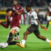 Torino's Raoul Bellanova fights for the ball with AC Milan's Yunus Musah during the Serie A soccer match between Torino and Milan at the Stadio Olimpico Grande Torino in Turin, north west Italy - Saturday, May 18, 2024. Sport - Soccer .  (Photo by Alberto Gandolfo/LaPresse)   - Photo by Icon Sport