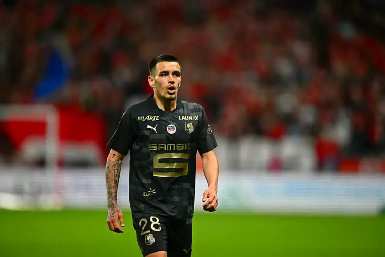 Enzo Le FEE of Stade Rennais FC during the Ligue 1 Uber Eats match between Reims and Rennes at Stade Auguste Delaune on May 19, 2024 in Reims, France.(Photo by Baptiste Fernandez/Icon Sport)   - Photo by Icon Sport