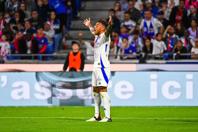 Corentin TOLISSO of Lyon during the Ligue 1 Uber Eats match between Lyon and Strasbourg at Groupama Stadium on May 19, 2024 in Lyon, France.(Photo by Sylvain Thomas/FEP/Icon Sport)   - Photo by Icon Sport