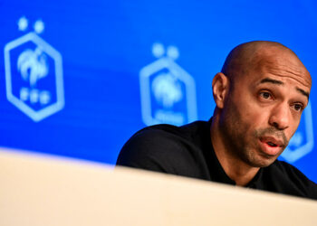 Head coach Thierry HENRY of France during the press conference for the announcement list for the Olympic Games Paris 2024 on June 3, 2024 in Paris, France.(Photo by Sandra Ruhaut/Icon Sport)   - Photo by Icon Sport