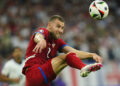 Strahinja Pavlovic of Serbia during the UEFA Euro 2024 match between Serbia and England, Group C, date 1, played at Arena AufSchalke stadium on June 16, 2024 in Gelsenkirchen, Germany. Photo by Sergio Ruiz/PRESSINPHOTO/Imago/ABACAPRESS.COM   - Photo by Icon Sport