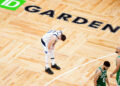 Jun 17, 2024; Boston, Massachusetts, USA; Dallas Mavericks guard Luka Doncic (77) reacts in the fourth quarter against the Boston Celtics during game five of the 2024 NBA Finals at TD Garden. Mandatory Credit: David Butler II-USA TODAY Sports/Sipa USA   - Photo by Icon Sport