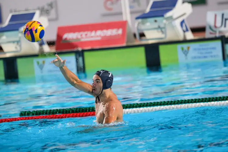 Romain Marion-Vernoux of France seen in action during the friendly water polo match between Italy and France in the 60th Settecolli International Swimming Championships at Stadio del Nuoto Foro Italico. Italy national team beats France with a score 10-5. (Photo by Davide Di Lalla / SOPA Images/Sipa USA)   - Photo by Icon Sport