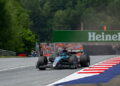 N¬∞63 George Russel GBR Mercedes AMG PETRONAS Formula One Team during the Formula 1 Championship Formula 1 Qatar Airways Austrian Grand Prix 2024 - Practice 1  on June 28, 2024 at the RedBull Ring in Austria, Austria (Photo by Otto Moretti/LiveMedia)   - Photo by Icon Sport