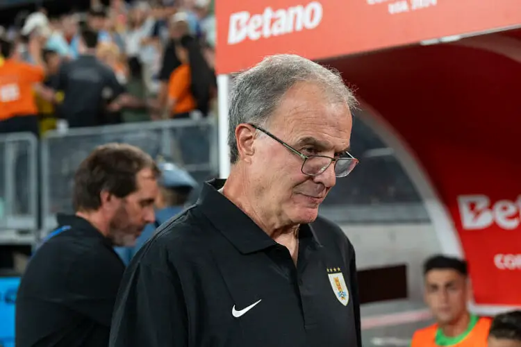 Uruguay head couch Marcelo Alberto Bielsa Caldera (Marcelo Bielsa) seen during group stage game against Bolivia during Copa America tournament at MetLife stadium in East Rutherford, New Jersey on June 27, 2024. Uruguay won 5 - 0. (Photo by Lev Radin/Sipa USA)   - Photo by Icon Sport