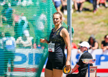 Melina ROBERT-MICHON competes in the Womens discus throw event during the third day of Athletics French Championships at Parc des Sports du Lac de Maine Josette & Roger Mikulak on June 30, 2024 in Angers, France.  (Photo by Daniel Derajinski/Icon Sport)   - Photo by Icon Sport