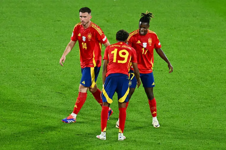 Laporte, Yamal et Williams avec l'Espagne - Photo by Icon Sport