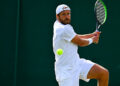 Lucas Pouille (FRA) during his second round match at the 2024 Wimbledon Championships at the AELTC in London, UK, on July 4, 2024. Photo by Corinne Dubreuil/ABACAPRESS.COM   Photo by Icon Sport   - Photo by Icon Sport