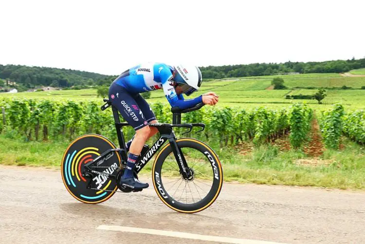 Belgian Louis Vervaeke of Soudal Quick-Step pictured in action during stage 7 of the 2024 Tour de France cycling race, an individual time trial from Nuits-Saint-Georges to Gevrey-Chambertin, France (25,3 km) on Friday 05 July 2024. The 111th edition of the Tour de France starts on Saturday 29 June and will finish in Nice, France on 21 July.   BELGA PHOTO DAVID PINTENS   - Photo by Icon Sport