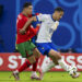 Cristiano Ronaldo of Portugal and William Saliba of France in action during the 2024 UEFA EURO Quarter-finals match between Portugal and France at Volksparkstadion in Hamburg, Germany on July 5, 2024 (Photo by Andrew SURMA/ SIPA USA).   - Photo by Icon Sport