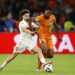 BERLIN - (l-r) Ferdi Kadioglu of Turkey, Denzel Dumfries of Holland during the UEFA EURO 2024 quarter-final match between the Netherlands and Turkey at the Olympiastadion on July 6, 2024 in Berlin, Germany. ANP MAURICE VAN STEEN   - Photo by Icon Sport