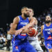 Rudy Gobert au duel avec Nikola Jokic lors de France / Serbie - Photo by Icon Sport