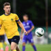 STVV's Mathias Delorge Knieper pictured during a friendly soccer game between Patro Eisden Maasmechelen and Sint-Truiden VV, Wednesday 03 July 2024 in Maasmechelen, in preparation of the upcoming 2024-2025 season of the Jupiler Pro League. BELGA PHOTO JOHAN EYCKENS   - Photo by Icon Sport