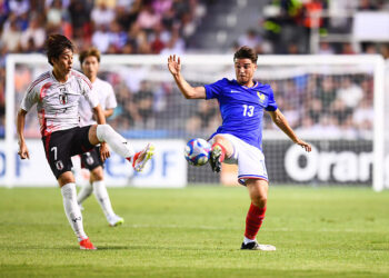 Joris Chotard avec les Bleus contre le Japon   - Photo by Icon Sport