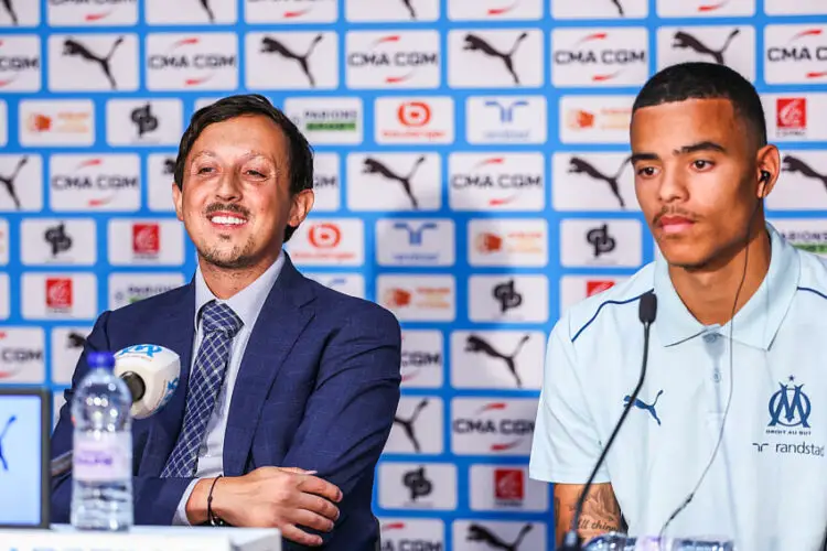 Pablo Longoria et Mason  Greenwood avec l'OM - Photo by Icon Sport