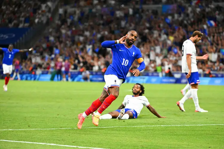 Alexandre Lacazette avec les Bleus face aux États-Unis - Photo by Icon Sport