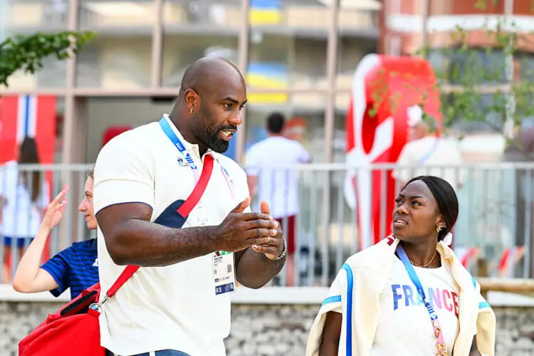 Teddy Riner et Clarisse Agbegnenou
(Photo by Icon Sport)