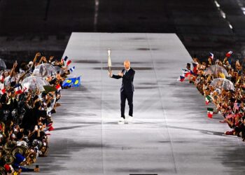 Zinedine Zidane lors de la cérémonie d'ouverture - Photo by Icon Sport