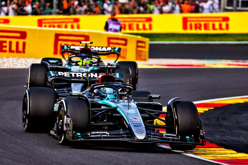 F1 : Mercedes domine à Spa : Russell devant Hamilton