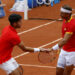 Spanish tennis players Rafa Nadal (R) and Carlos Alcaraz (L) reacts during Men's doubles second round against Wesley Koolhof y Tallon Griekspoor, of Netherlands, within Paris 2024 Olympic Games in Paris, France, 30 July 2024. Efe/ABACAPRESS.COM// Juanjo Martin   - Photo by Icon Sport