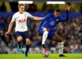 Chelsea's Tino Anjorin (right) and Tottenham Hotspur's Oliver Skipp battle for the ball during The Mind Series match at Stamford Bridge, London. Picture date: Wednesday August 4, 2021.  By Icon Sport   - Photo by Icon Sport