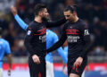 Giroud et Zlatan avec l'AC Milan - Photo by Icon Sport