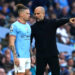 Pep Guardiola et Kalvin Phillips - Photo by Icon Sport