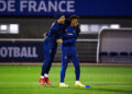 Kingsley Coman avec  Kylian Mbappé chez les Bleus  - Photo by Icon Sport