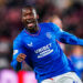 Rangers' Abdallah Sima celebrates scoring their side's first goal of the game during the cinch Premiership match at Tynecastle Stadium, Edinburgh. Picture date: Wednesday December 6, 2023. - Photo by Icon sport   - Photo by Icon Sport