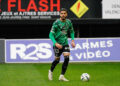 Mahmoud Bentayg avec le maillot de l'ASSE (Photo by Dave Winter/FEP/Icon Sport)