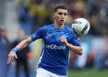 Bilal El Khannouss avec le maillot de Genk /BELGA PHOTO BRUNO FAHY Photo by Icon Sport