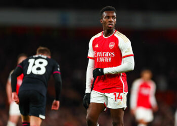 Eddie Nketiah avec le maillot d'Arsenal - Photo by Icon Sport