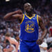 Apr 16, 2024; Sacramento, California, USA; Golden State Warriors forward Draymond Green (23) reacts after a play against the Sacramento Kings in the first quarter during a play-in game of the 2024 NBA playoffs at the Golden 1 Center. Mandatory Credit: Cary Edmondson-USA TODAY Sports/Sipa USA   - Photo by Icon Sport