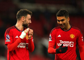 Manchester United,  Bruno Fernandes et Casemiro  - Photo by Icon Sport