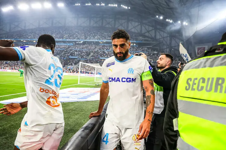 Samuel Gigot avec le maillot de l'OM (Photo by Johnny Fidelin/Icon Sport)