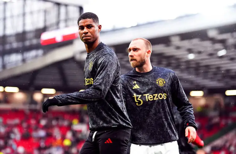 Marcus Rashford et  Eriksen avec Manchester United   - Photo by Icon Sport