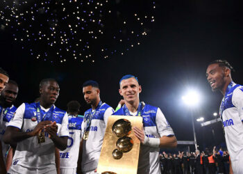 Gauthier Hein avec l'AJ Auxerre - Photo by Icon Sport