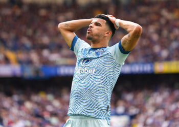 Bournemouth's Dominic Solanke rues a missed chance during the Premier League match at Stamford Bridge, London. Picture date: Sunday May 19, 2024.   - Photo by Icon Sport