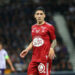 Martin Satriano avec le maillot de Brest (Photo by Romain Perrocheau/FEP/Icon Sport)