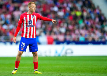 Arthur Vermeeren avec le maillot de l'Atlético Madrid (Photo by Cesar Cebolla / Pressinphoto / Icon Sport)