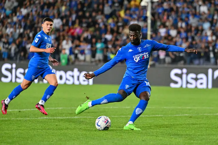 M'baye Niang avec le maillot d'Empoli (Photo by Lisa Guglielmi/LiveMedia)   - Photo by Icon Sport