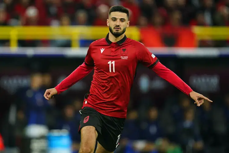 Armando Broja of Albania during the UEFA Euro 2024 match between Italy and Albania, Group B, date 1, played at BVB Stadion on June 15, 2024 in Dortmund, Germany. (Photo by Sergio Ruiz / Pressinphoto / Icon Sport)   - Photo by Icon Sport